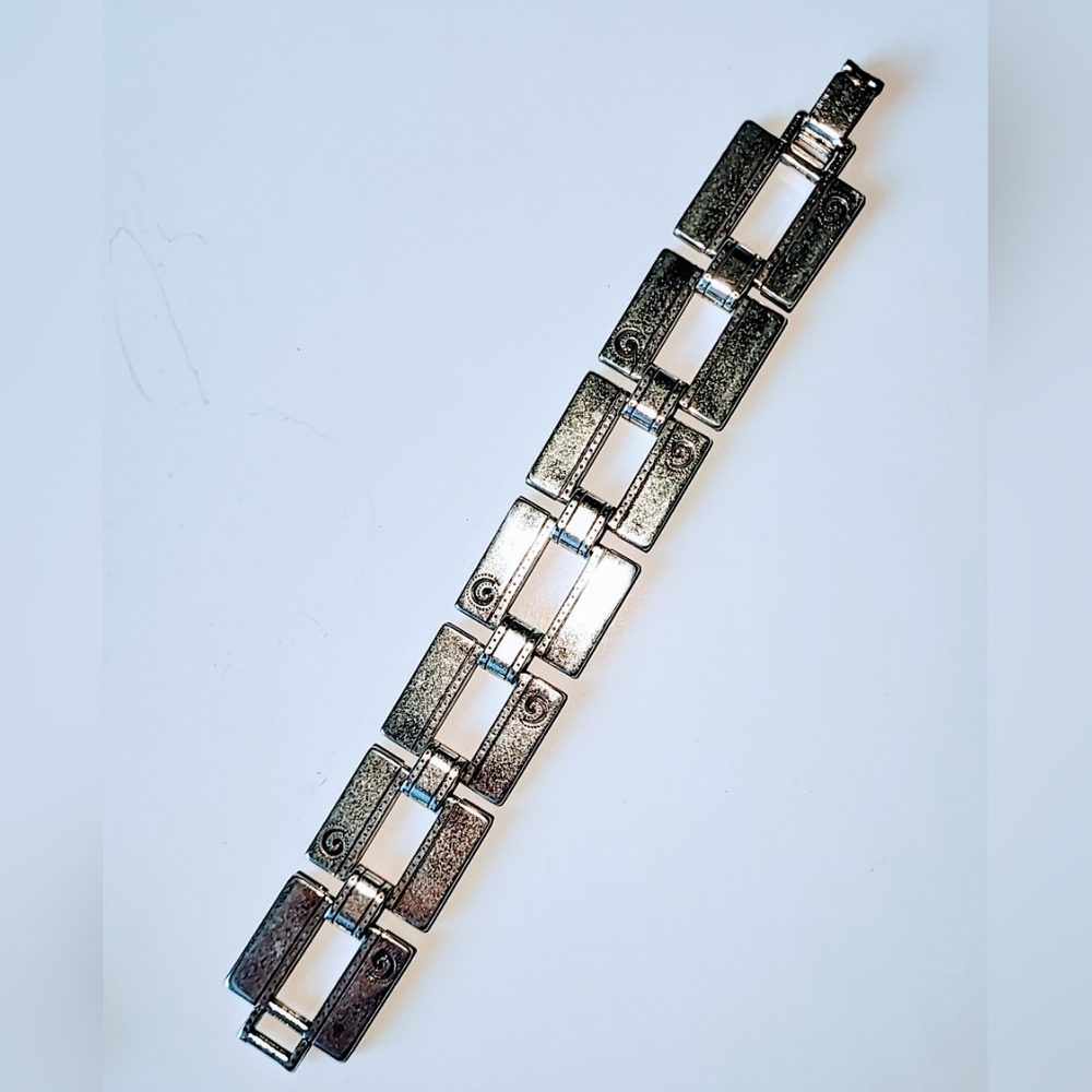 BRIGHTON MILANO BROWN & CREAM LINK BRACELET - Picture 9 of 9